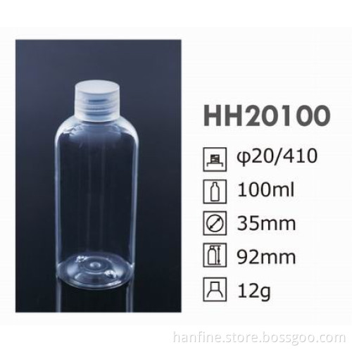 Food grade custom logo 100ml Plastic PET cleansing oil bottle